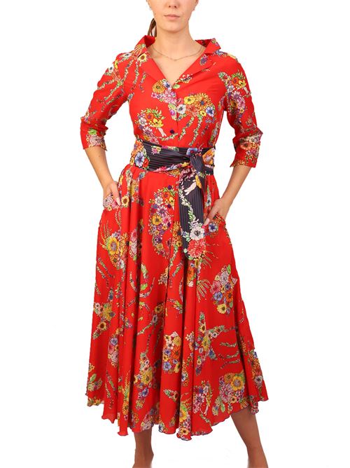 Floral shirt dress Laboratorio Capri | CANNESFIORIPESCIROSSO